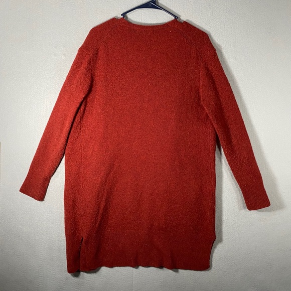 Madewell Cozy Cardigan Sweater Merino Alpaca Wool Pockets Red Womens XXS - Picture 7 of 11